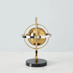 Armillary Sphere Champagne Gold Metal Decorative