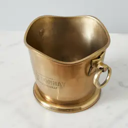 Bacchus Shiny Brass Colour Metal Wine Cooler