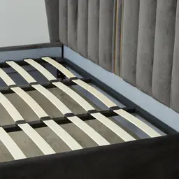 Madrid Charcoal Velvet King Bed