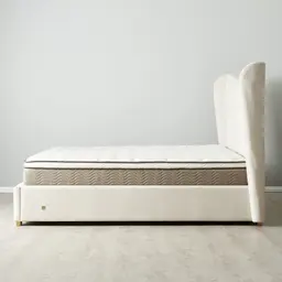 Madrid Cream Velvet King Bed