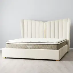 Madrid Cream Velvet King Bed