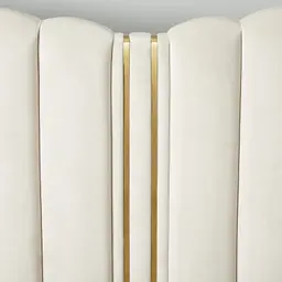 Madrid Cream Velvet Queen Bed