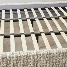 Harlow Light Sand Grey and White Boucle King Bed