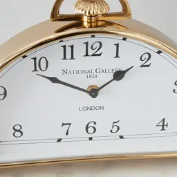 Midnight Polished Gold Metal Clock