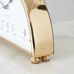 Midnight Polished Gold Metal Clock