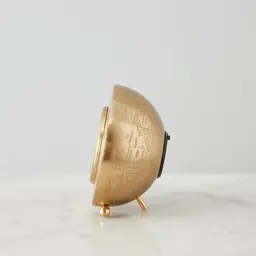 Miriam Matte Antique Brass Croc Pattern Table Clock