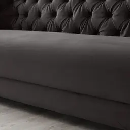 Kelly Charcoal Velvet 2 Seater Sofa - Black Nickel Legs