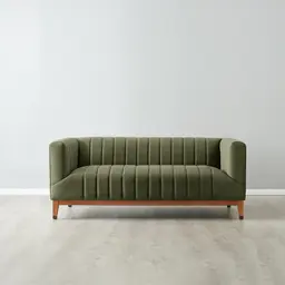 Astoria III Olive Green Velvet 2-Seater Sofa