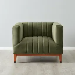 Astoria III Olive Green Velvet Occasional Chair