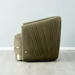 Crown Olive Green Velvet Occasional Chair