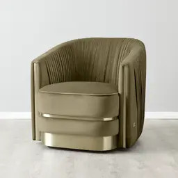 Crown Olive Green Velvet Occasional Chair