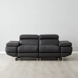 Elena Black Leather 2-Seater Electric Recliner