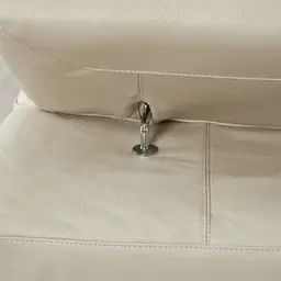 Elena Almond Cream Leather 3-Seater Electric Recliner