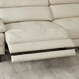 Elena Almond Cream Leather 2-Seater Electric Recliner