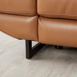 Elena Savanna Brown Leather 3-Seater Electric Recliner