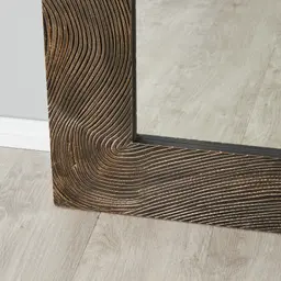 Artemis Black and Gold Carved Wooden Rectangle Mirror