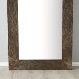 Artemis Black and Gold Carved Wooden Rectangle Mirror