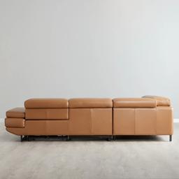 Alessia Savanna Brown Leather Left Recliner Lounge