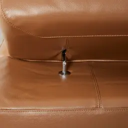 Alessia Savanna Brown Leather Left Recliner Lounge