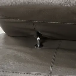 Alessia Warm Stone Grey Leather Left Recliner Lounge