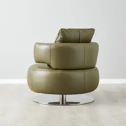 Vermont Garden Green Leather Occasional Chair