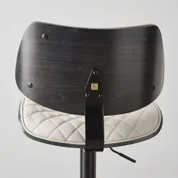 Cres Glacier Grey Vegan Leather Bar Stool