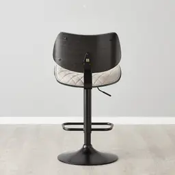 Cres Glacier Grey Vegan Leather Bar Stool
