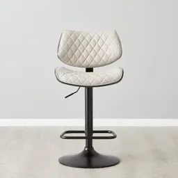 Cres Glacier Grey Vegan Leather Bar Stool