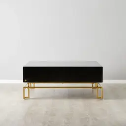 Luella Black 4-Drawer Coffee Table