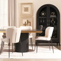 Fredrik Black Wooden Wine Cabinet