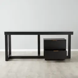 Dorothy Black Wooden Desk