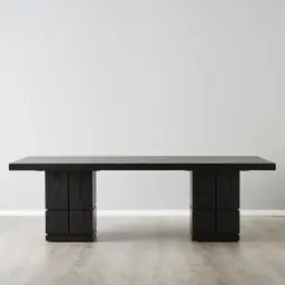 Portofino II Black Wooden Dining Table