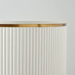 Kennedy White Sintered Stone Side Table