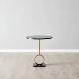 Sloane Polished Gold Metal Side Table