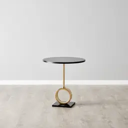 Sloane Polished Gold Metal Side Table