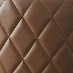 Arya II Tuscan Brown Vegan Leather Dining Chair - Brushed Gold Metal Legs