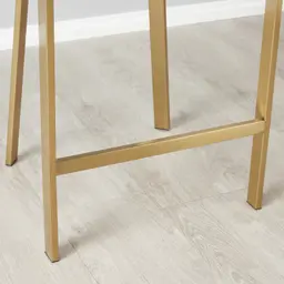 Arya II Sage Green Vegan Leather 67cm Counter Stool - Brushed Gold Metal Legs