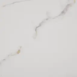 Marbella Cold Calacatta White Sintered Stone Dining Table - Brushed Gold Frame