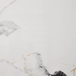 Marbella Cold Calacatta White Sintered Stone Coffee Table - Brushed Gold Frame