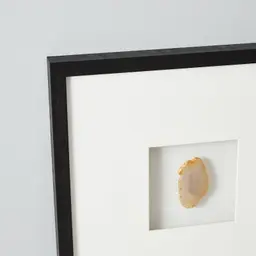 Terra Brown Agate Shadow Box With Black Frame