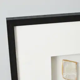 Clear Agate Shadow Box With Black Frame