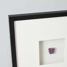 Violet Crystal Shadow Box With Black Frame