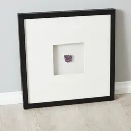 Violet Crystal Shadow Box With Black Frame