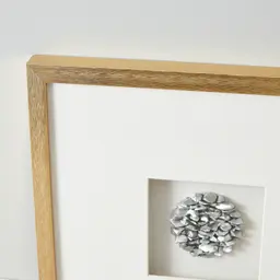 Metallic Stones Shadow Box With Gold Frame