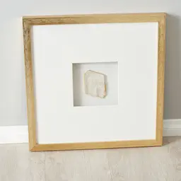 Clear Agate Shadow Box With Gold Frame