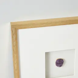 Violet Crystal Shadow Box With Gold Frame