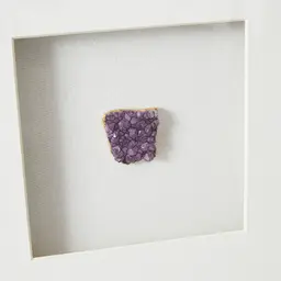 Violet Crystal Shadow Box With Gold Frame