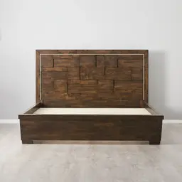 Montana Deep Brown Wooden King Bed