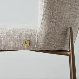 Hailey Vintage Grey Fabric 67cm Counter Stool - Bronze Metal Legs