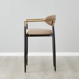 Amy Sand Beige Vegan Leather 67cm Counter Stool